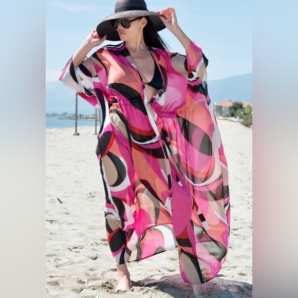 Classy Bohemian Swimsuit Coverup Beach Kaftan - Picture 8 of 8